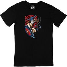 Cix Viking Gürz ve Kalkanlı Siyah T-shirt