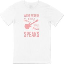 Cix When Words Fail Music Speaks Beyaz Pembe Erkek T-shirt