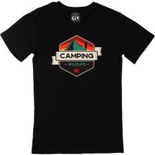 Cix Wild Life Camping Siyah T-shirt