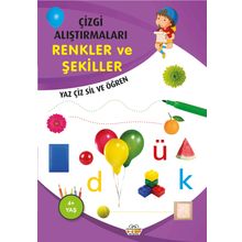 Çizgi Alıştırmaları Renkler ve Şekiller - 0-6 Yaş Yayınları