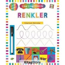 Çizgi Çizgi Etkinlik-Renkler-Çıkartmalı Aktiviteler 4 Yaş - Kolektif
