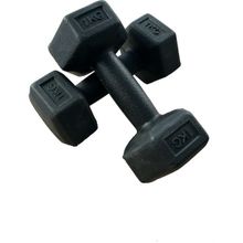 CK Spor 2x1 kg Köşeli Vinyl Kaplı Siyah Dambıl Ağırlık Seti
