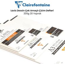 Clairefontaine Lavis Dessin Çok Amaçlı 200 gr 20 Yaprak Çizim Defteri