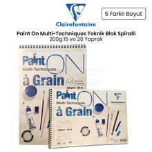 Clairefontaine Paint Multi Technique Spiralli 200 gr Teknik Blok Resim Defteri
