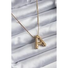 Clariss 316L Çelik Gold Renk Bubble A Harf Model Kadın Kolye