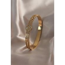 Clariss 316L Çelik Gold Renk Sarmal Kelebek Model Zirkon Taşlı Kadın Kelepçe