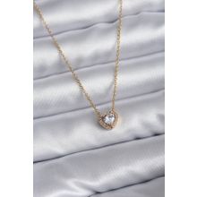 Clariss 316L Çelik Zincir Gold Renk Charm Kadın Kolye