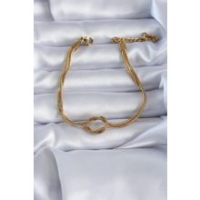 Clariss 316L Düğüm Model Çelik Gold Renk Kadın Bileklik
