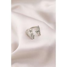 Clariss Gümüş Renk Metal Kelebek Model Kadın Yüzük