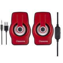 Classone X1 RED RGB Gaming Hoparlör