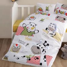 Clasy Animals V1 Sarı Ranforce 100x150 cm Bebek Nevresim Takımı