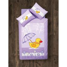 Clasy Duck Ranforce Lila Bebek Nevresim Takımı