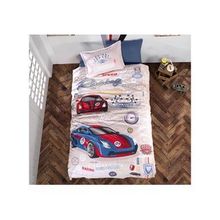 Clasy Garage V1 Mavi Tek Kişilik Nevresim Takımı