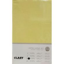 Clasy Lastikli Sarı V1 Çift Kişilik Çarşaf Seti