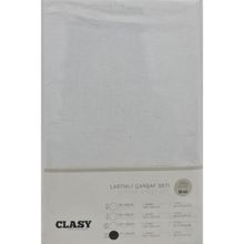 Clasy Lastikli V1 Beyaz 180x200 cm Çift Kişilik Çarşaf Seti