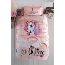 Clasy Pink Dreams V1 Pudra Ranforce Dört Mevsim Set Tek Kişilik Yatak Seti