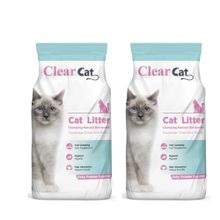 Clear Cat Bebek Pudrası Kokulu 10x2 kg İnce Taneli Bentonit Kedi Kumu