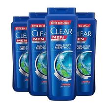 Clear Men 4x600ml Cool Sport Menthol Kepeğe Karşı Etkili Şampuan
