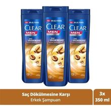 Clear Men Kahve Çekirdeği Özlü 3x350 ml Şampuan