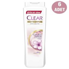 Clear Yumuşak ve Parlak Kiraz Çiçeği Kadın 6x600 ml Şampuan