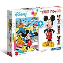 Clementoni 20157 Yapboz ve 3D Model Disney Mickey 104 Parça Çocuk Puzzle