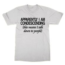 Clique Clothing Apparently I'm Condescending Beyaz Erkek T-Shirt