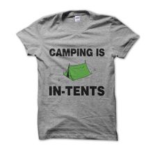 Clique Clothing Camping is in Tents Gri Erkek T-Shirt