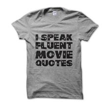 Clique Clothing I Speak Fluent Movie Quotes Gri Erkek T-shirt