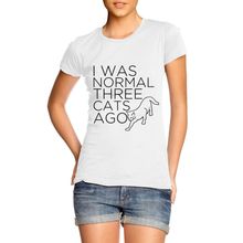 Clique Clothing I was Normal Three Cats Ago Beyaz Erkek T-shirt