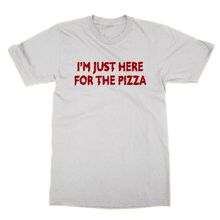 Clique Clothing I'm Just Here For the Pizza Beyaz Erkek T-shirt
