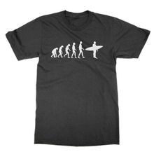 Clique Clothing Sörfçü Tişörtünün Evrimi Siyah Erkek T-shirt