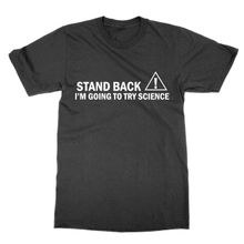 Clique Clothing Stand Back I'm Going to Try Science Siyah Erkek T-Shirt