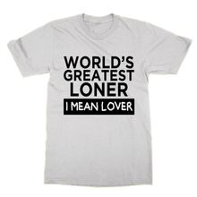 Clique Clothing Worlds Greatest Loner I Mean Lover Beyaz Erkek T-shirt