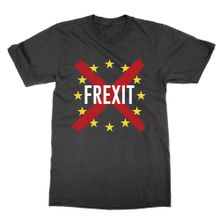 Cliquewear Frexit French Exit Europe France Out of EU Siyah Erkek T-Shirt
