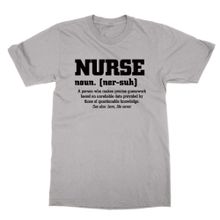 Cliquewear Hemşire Tanımlı Gri Erkek T-shirt