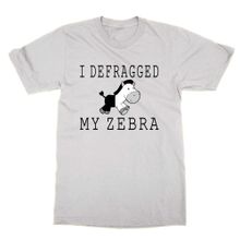Cliquewear I Defragged My Zebra Beyaz Erkek T-shirt