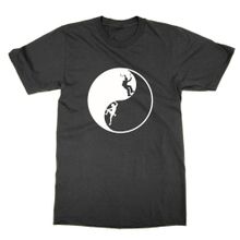Cliquewear Kaya Tırmanışı Yin ve Yang Siyah Erkek T-shirt
