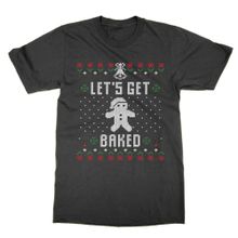 Cliquewear Let's Get Baked Christmas Siyah Erkek T-shirt