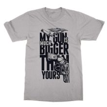 Cliquewear My Gun İs Much Bigger Than Yours Gri Erkek T-shirt