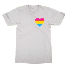 Cliquewear Pansexual Kalp Cepli Beyaz Erkek T-shirt