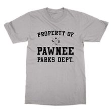 Cliquewear Property of Pawnee Gri Erkek T-shirt