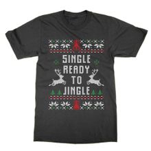 Cliquewear Single Ready to Jingle Christmas Siyah Erkek T-shirt