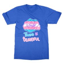 Cliquewear Trans is Beautiful Mavi Erkek T-Shirt