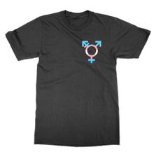 Cliquewear Trans Sembollü Cepli Siyah Erkek T-shirt