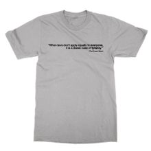 Cliquewear When Laws Don't Apply Equally to Everyone it is a Classic case of Tyranny Gri Erkek T-Shirt