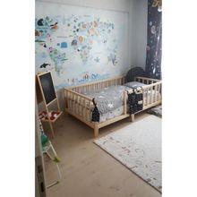 CND Home Unisex Montessori 60x120 cm Doğal Ahşap Bebek ve Çocuk Karyolası