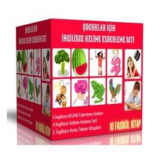 Çocuklar İçin İngilizce Kelime Ezberleme Seti 10 Fasikül Kitap Enine Boyuna Eğitim