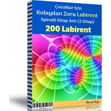 Çocuklar İçin Kolaydan Zora Spiralli Labirent Kitap Seti 2 Kitap Enine Boyuna Eğitim