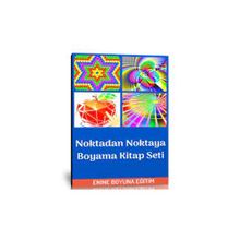 Çocuklar İçin Noktadan Noktaya Boyama Kitapları 2 Kitap Enine Boyuna Eğitim
