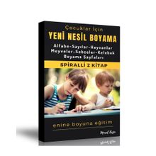 Çocuklar İçin Yeni Nesil Boyama Kitap Seti Spiralli 2 Kitap Enine Boyuna Eğitim